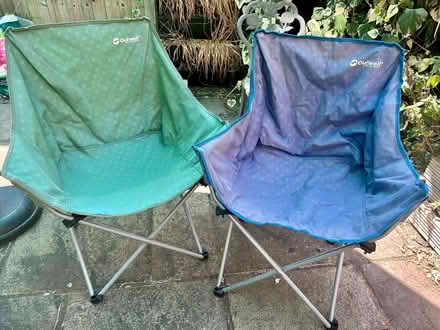Photo of free Two collapsable canvas outdoor chairs with carry cases (Surbiton KT1) #1