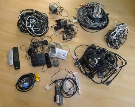 Photo of free Large assortment of cables etc (Charvil RG10) #1