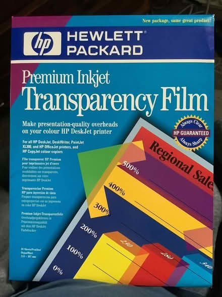 Photo of free HP Transparency Film (Fox Corner CW1) #1