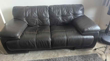 Photo of free 2 X 2 seater leather sofa (WA1 3JL) #1