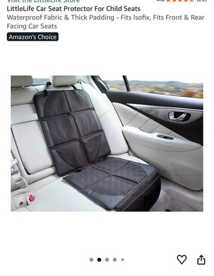 Photo of free X2 car seat protector (South Kensington W8) #1