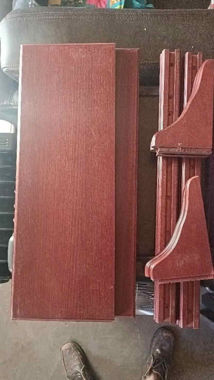 Photo of free 2 X wooden shelves (Barkingside IG6) #1