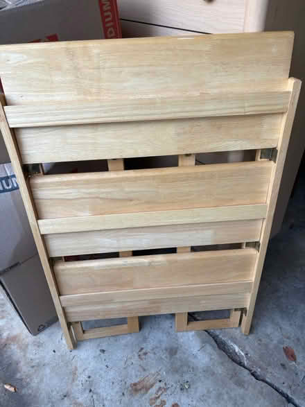 Photo of free Folding Wooden Shelving Unit (Brookline) #2