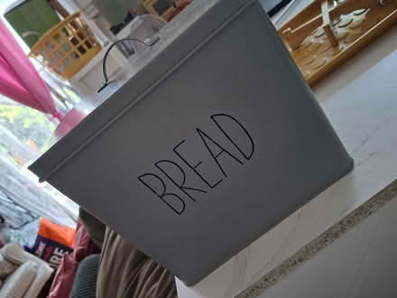 Photo of free Grey metal bread bin (Streatham SW16) #2