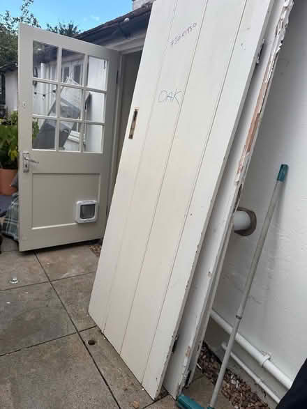 Photo of free 4 reclaimed braced and ledge doors. 3 oak 2 pine. (Abingdon-on-Thames OX14) #1