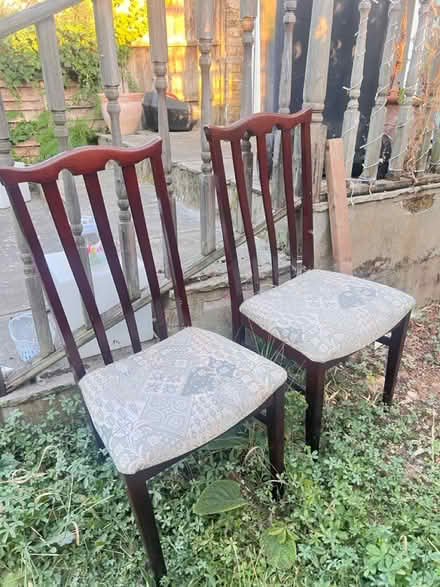 Photo of free Two Antique dining table chairs (Bounds Green.) #1