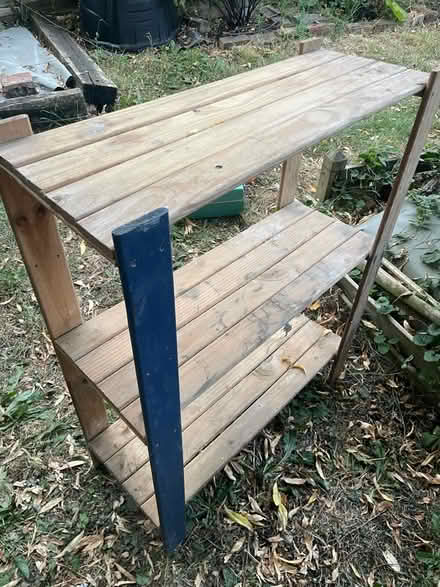 Photo of free 3 level wooden shelves: for shed or garage (Florence Park OX4) #2