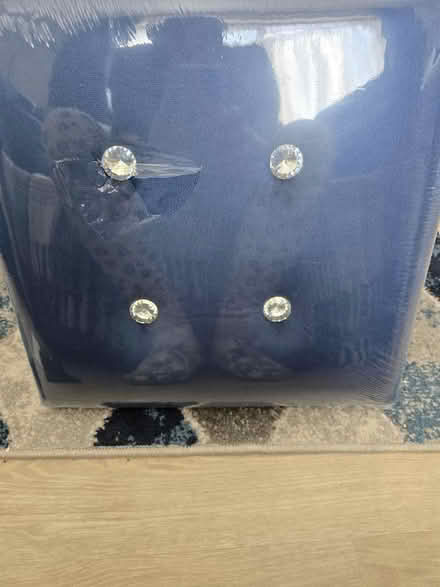 Photo of free Navy velvet storage box with Diamontees (Foxwood YO24) #1