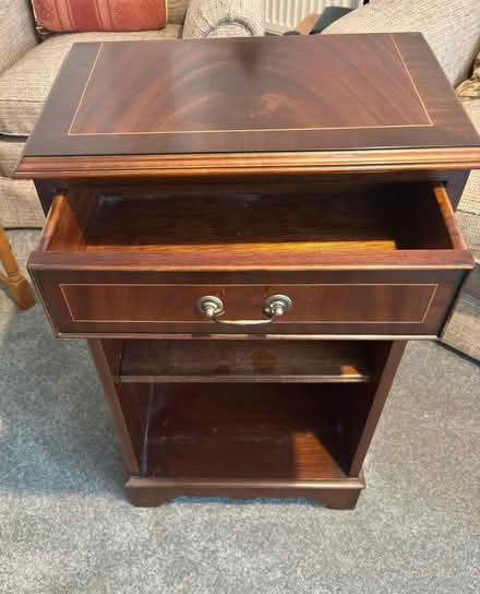 Photo of free Dark wood cabinet with single drawer (Penrith CA11) #2