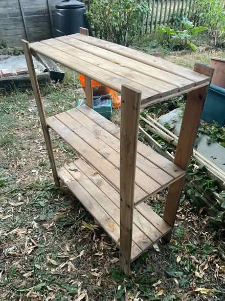 Photo of free 3 level wooden shelves: for shed or garage (Florence Park OX4) #1
