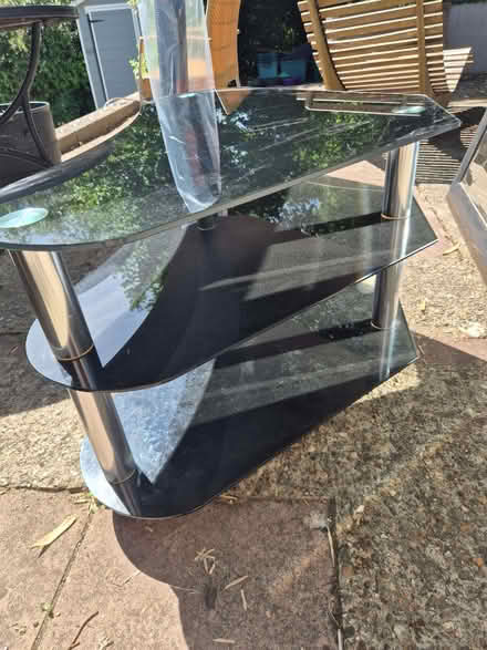 Photo of free Black Glass TV Corner Stand (Croham CR2) #1