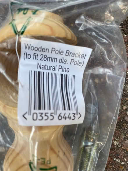 Photo of free 28mm wooden curtain pole brackets (Caversham RG4) #2