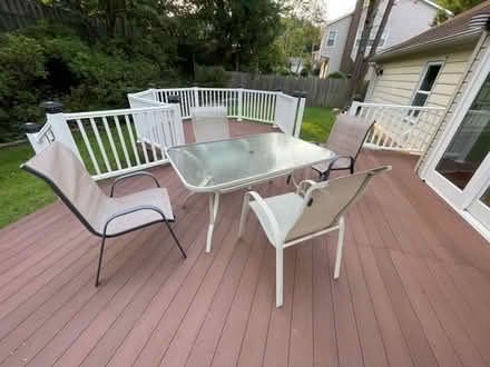 Photo of free Outdoor table and 4 chairs (Falls Road Park) #1