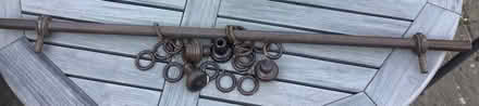 Photo of free Mahogany curtain rail with fittings (Emsworth PO10) #1