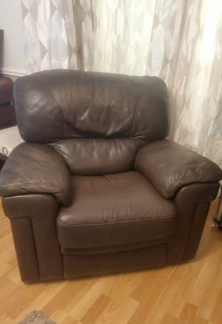 Photo of free Leather sofa set (Corke Abbey , Bray, Co Wicklow) #1