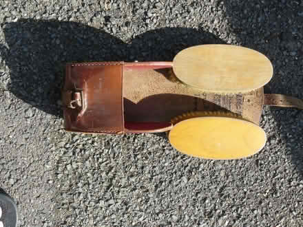 Photo of free Vintage set of 2 x bristle shoe brushes in leather case (Kempsey WR5) #1