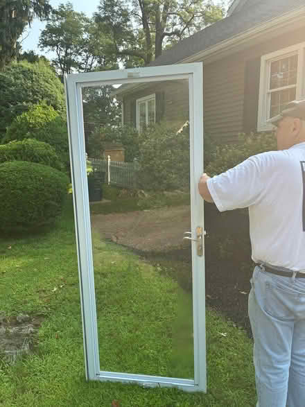 Photo of free Aluminum storm door white (Rt 6N Mahopac, NY) #1