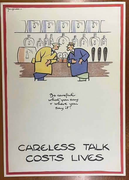 Photo of free Careless Talk WW2 Posters (Westcott, Dorking RH4) #3
