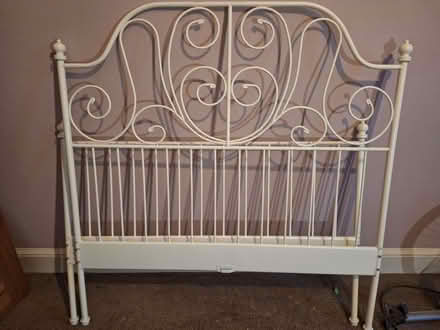 Photo of free ikea double bed frame plus mattress, with fireproof label (Comiston EH10) #1