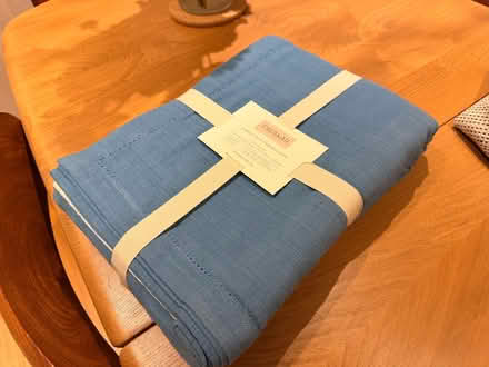 Photo of free Tablecloth - Blue 100% Cotton - Machine washable (Highbury N5) #1