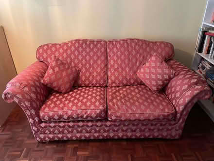 Photo of free Salmon pink sofa bed (Standlake OX29) #1