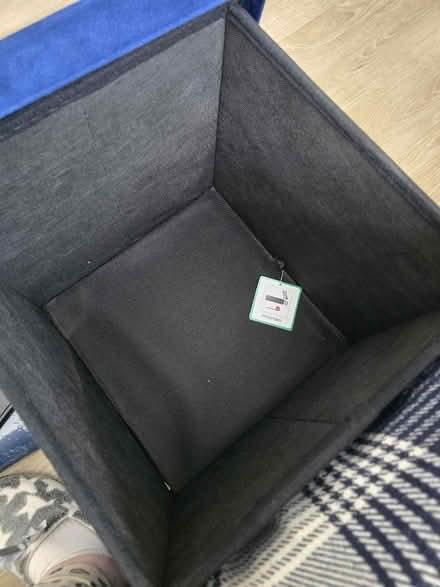 Photo of free Navy velvet storage box. (Foxwood YO24) #2