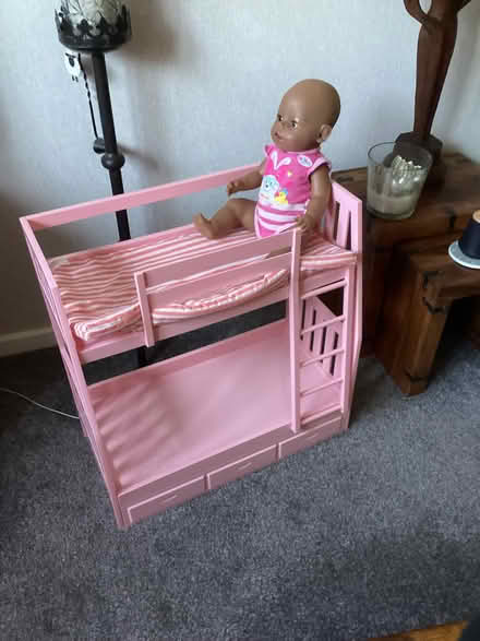 Photo of free Child’s Pink Toy Cot (Stoneham SO50) #1