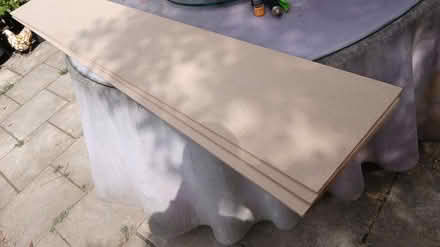 Photo of free 3x 9mm MDF offcuts 231cm x 33cm (Holmwood, S. Dorking) #1