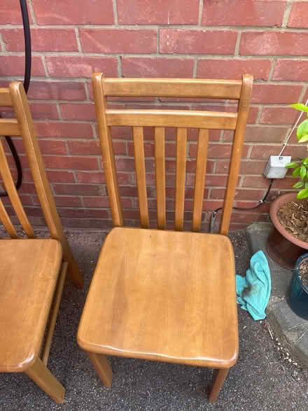 Photo of free 2 x wooden chairs (Lordship estate SG6 2) #2