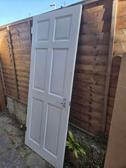 Photo of free Painted solid wood 6 panel door (Fleetville AL1) #1