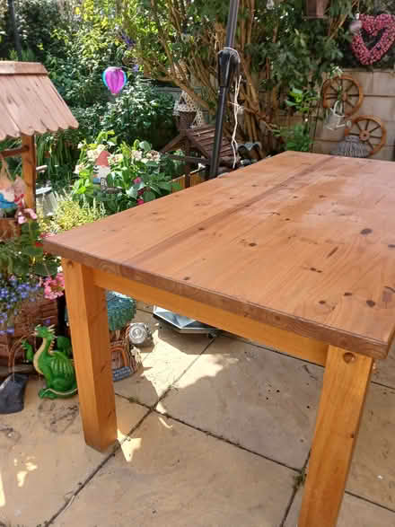 Photo of free Six foot solid wood table for free if anyone would like it. (Hatton DE65) #1