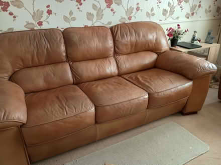 Photo of free Tan sofa (Basildon SS14) #2