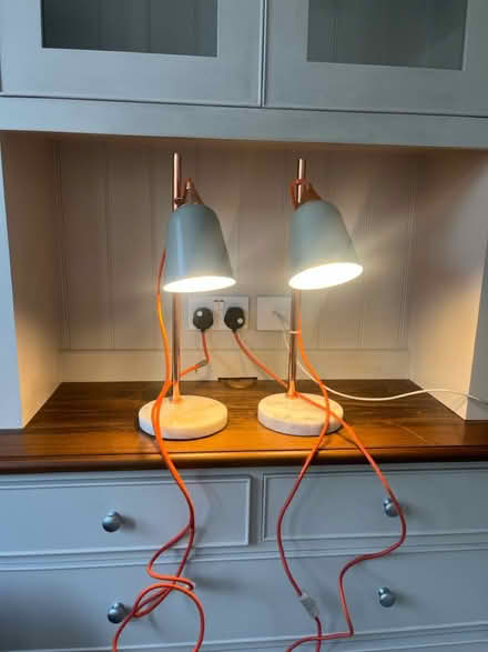 Photo of free Pair of Oliver Bonas lamps (Melbourn SG8) #1