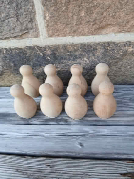 Photo of free Eight wooden skittles (Two Dales DE4) #1