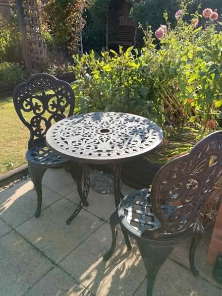 Photo of free Bistro patio set (Downham market) #2