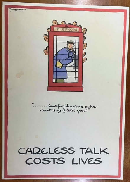 Photo of free Careless Talk WW2 Posters (Westcott, Dorking RH4) #2