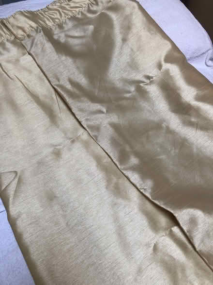 Photo of free Cream/gold ‘silk’ curtain x 1 (Hempstead ME7) #1