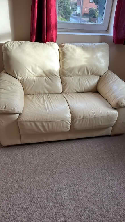 Photo of free Cream 2 seater sofa (Combs Ford IP14) #1