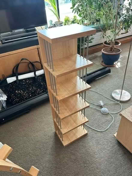Photo of free Compact wood shelving unit, can be wall hung. (Norham Manor OX2) #1