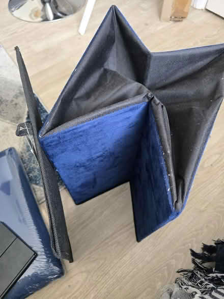 Photo of free Navy velvet storage box. (Foxwood YO24) #3