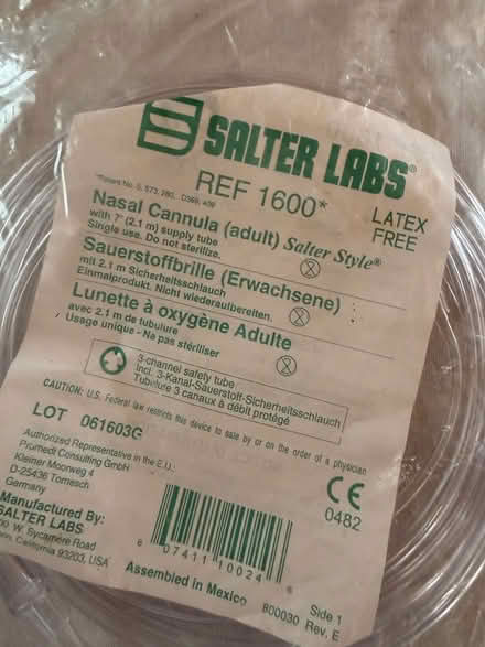 Photo of free Nasal cannula (Amherst) #1