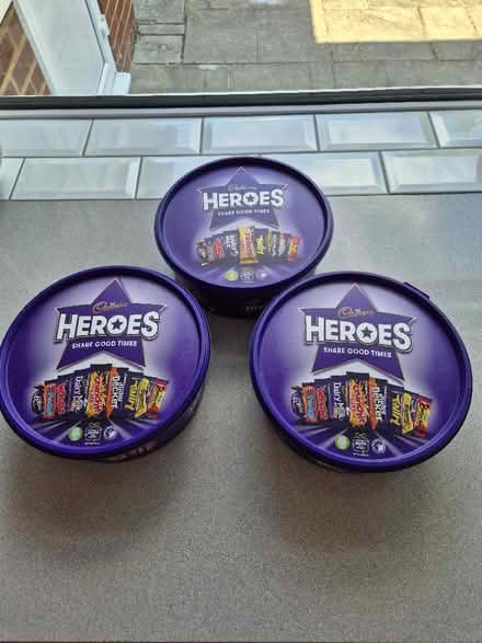 Photo of free Three empty Heroes tubs with lids (Sheering CM22) #1