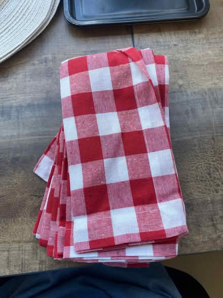 Photo of free Large chequered red and white table cloth (Shoreditch EC2A) #1