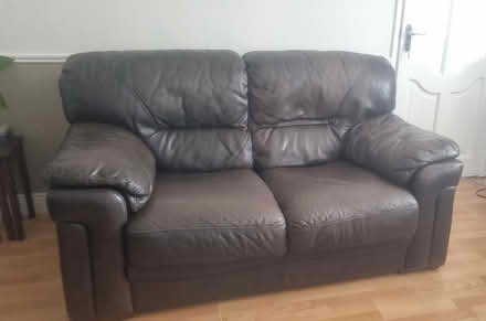 Photo of free Leather sofa set (Corke Abbey , Bray, Co Wicklow) #2