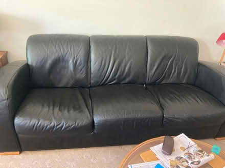 Photo of free Dansk design large leather sofa (Stanford-Le-Hope SS17) #1