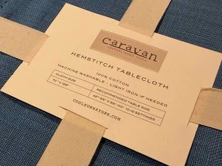 Photo of free Tablecloth - Blue 100% Cotton - Machine washable (Highbury N5) #2