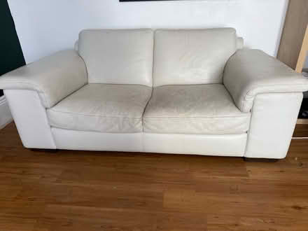Photo of free Ivory Leather Natuzzi Sofa (Crookes S10) #1