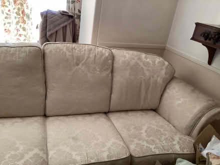 Photo of free Comfy sofa in cream/light oatmeal (Surbiton KT6) #3