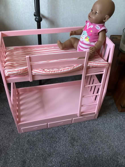 Photo of free Child’s Pink Toy Cot (Stoneham SO50) #2