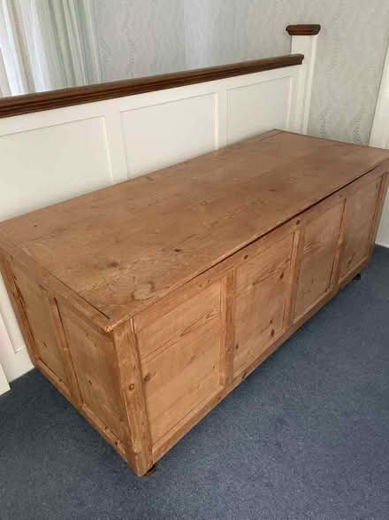 Photo of free Large pine chest (West Blatchington BN3) #1